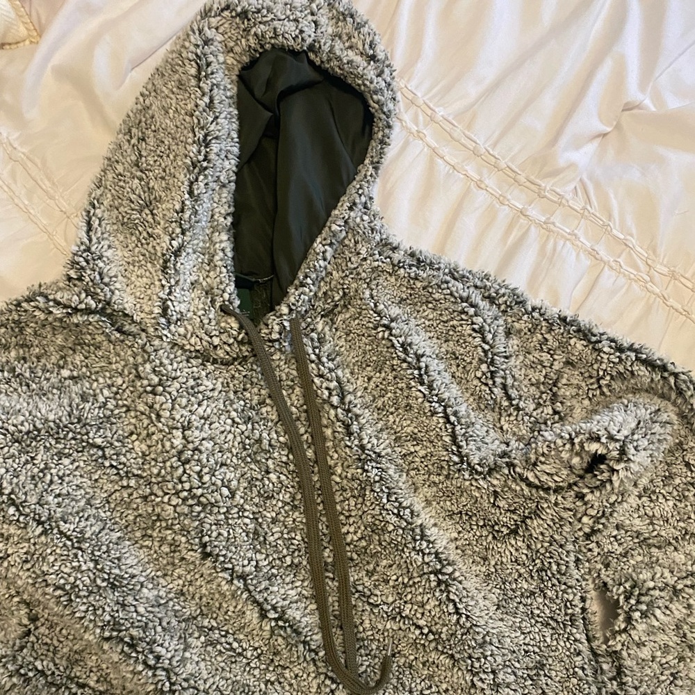Cropped Sherpa Hoodie